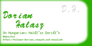 dorian halasz business card